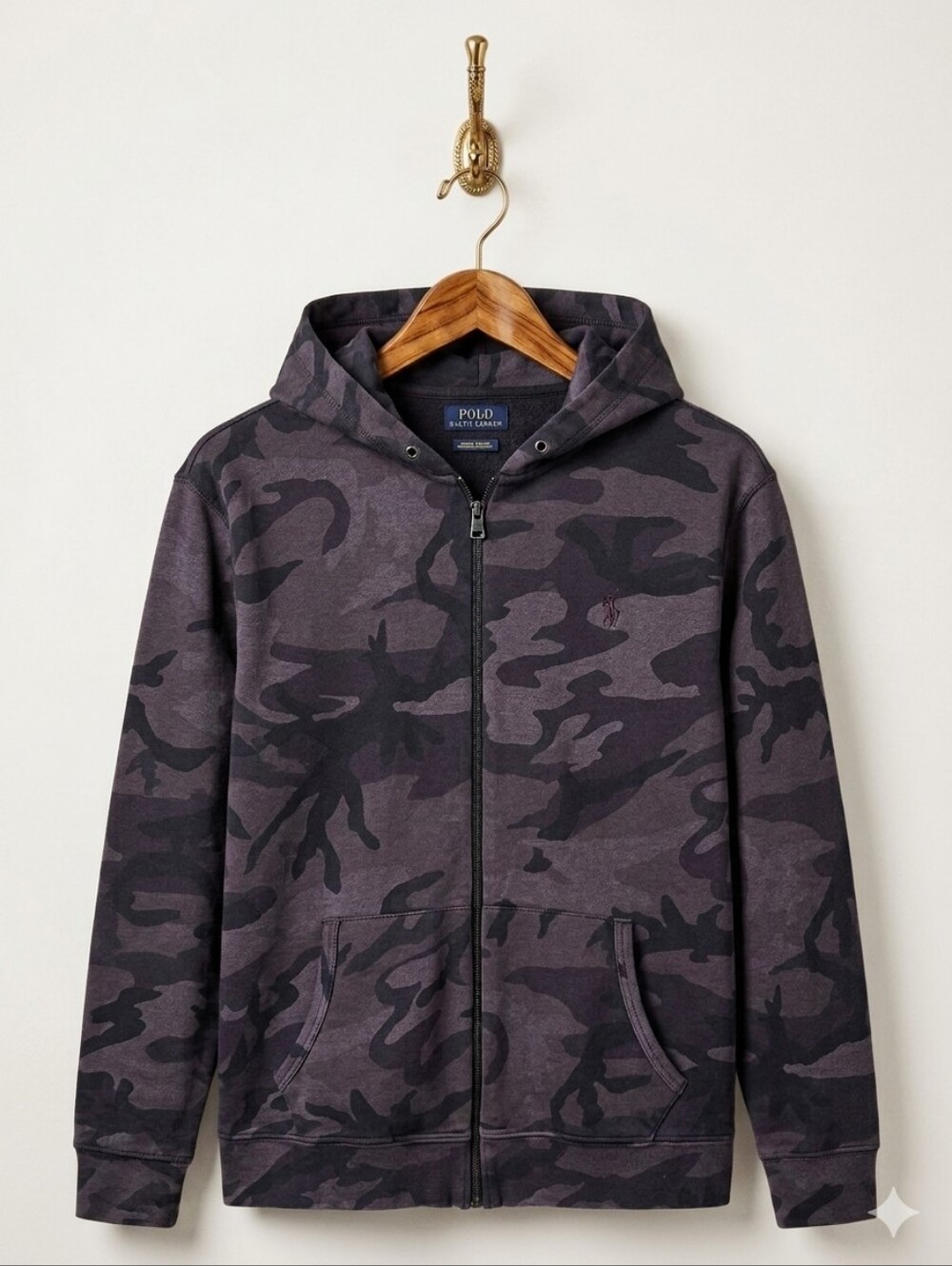 Polo Ralph Lauren Black Camo Full Zip Hoodie XXL